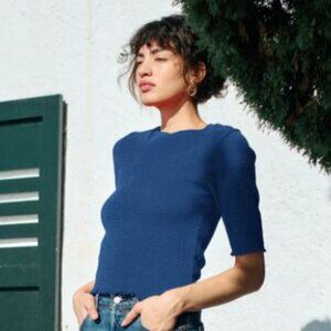 NWT Nation LTD Beverly Top in Galaxy Blue size Medium Womens